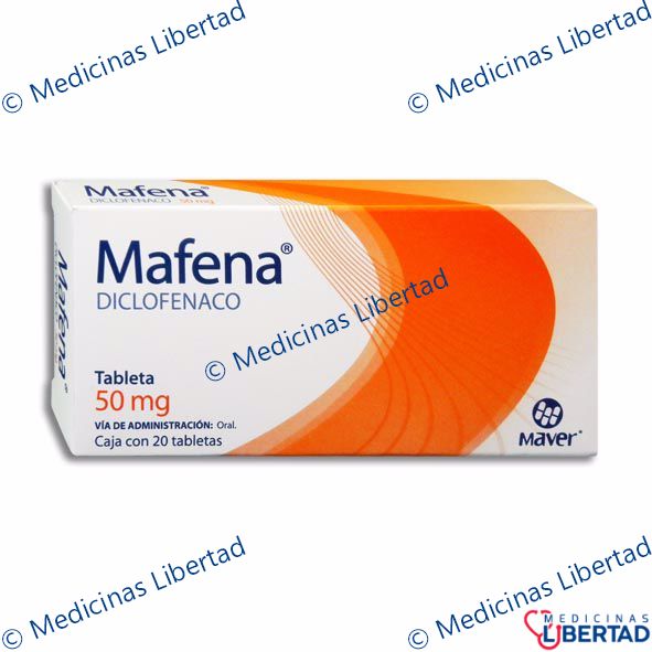 MAFENA GRAGEAS 50MG  C/20