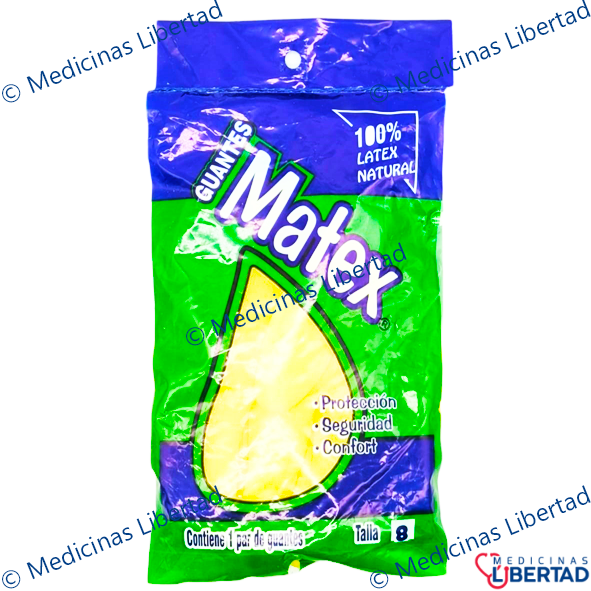 GUANTE DOMESTICO MATEX N.8 MEDIANO (ROJO) 1PZ