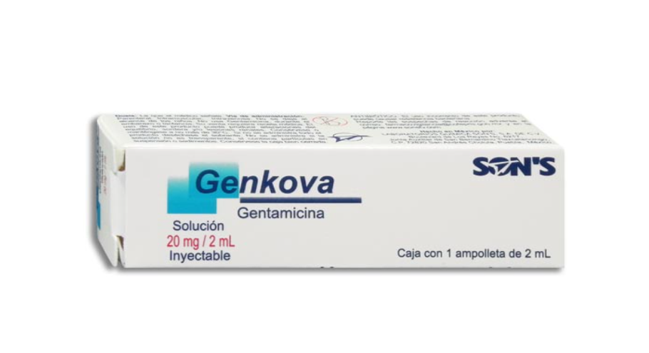 GENKOVA (GENTAMICINA) 20 MG C/1 AMPULA 