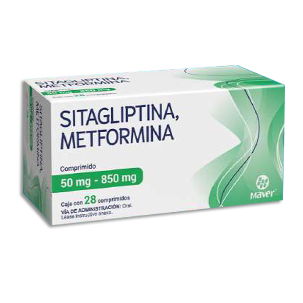 SITAGLIPTINA, METFORMINA 50-850MG MAVER Comprimidos c/28
