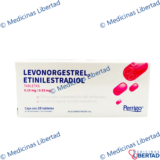 [7501644707490] LEVONORGESTREL, ETINILESTRADIOL Tabletas c/28
