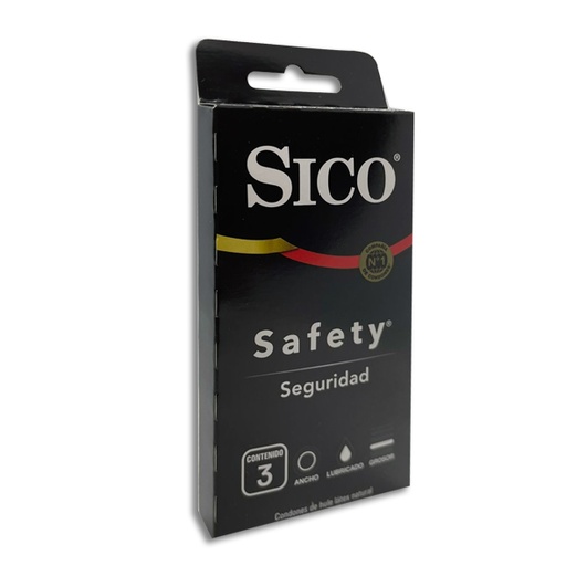 [7501058367129]  PRESERVATIVO SICO SAFETY NEGRO Cartera c/3