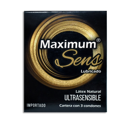 [7502009749445]  PRESERVATIVO MAXIMUM SENS Cartera c/3