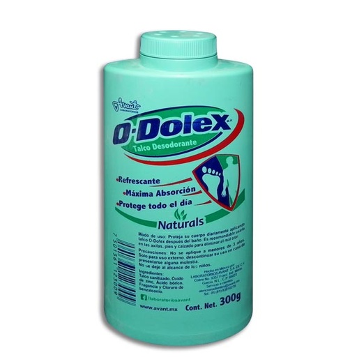 [7501361123009]  TALCO O-DOLEX NATURALS Talco 300 g